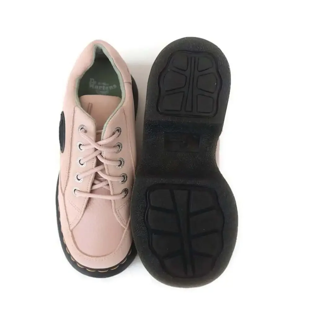 Dr Martens Buzz 5i Suede Leather Platform Shoes Womens Size 7 EU 38 Powder Pink
